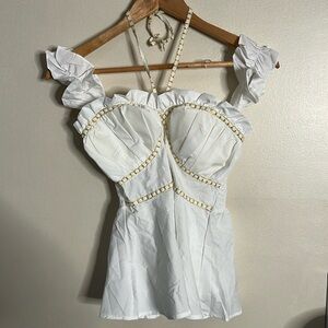 White Off Shoulder Top